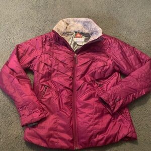 Columbia Maroon Jacket with Soft Gray Interior
